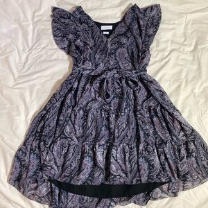 Aritzia Little Moon purple floral mini dress